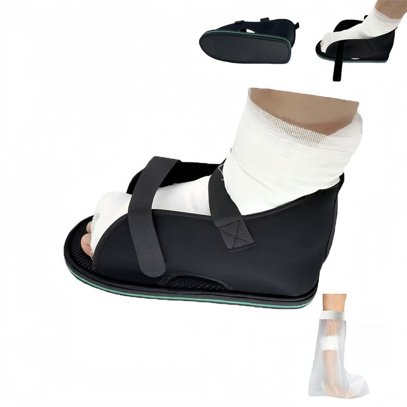 Yodilala Adjustable plaster shoes postoperative shoes, medical walking shoes with Magic sticker, suitable for foot sprains, ankle fractures, toes, suitable for left and right feet(L) - Image 1